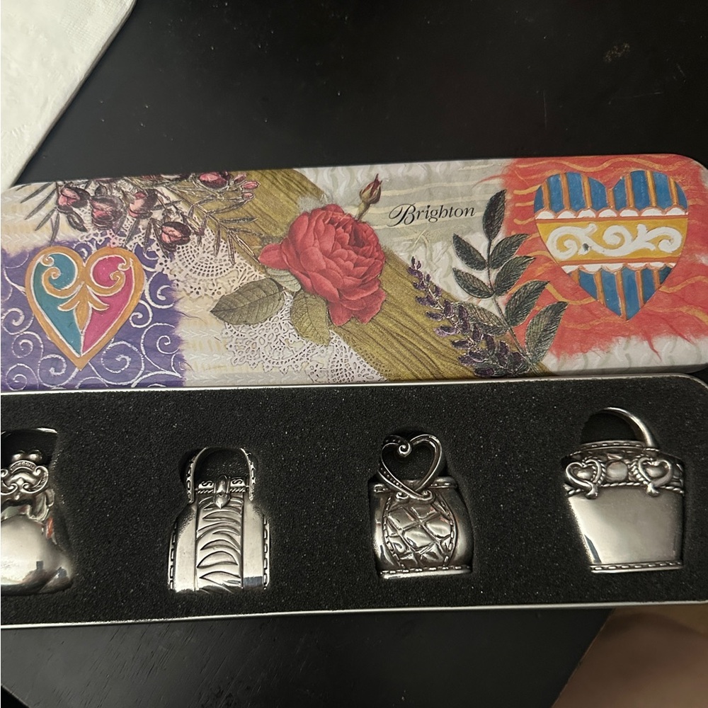 Brighton 4 Piece Place Card Holder Set Rare